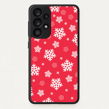 Red Snow Pattern  - Christmas Patterns Phone Case for Galaxy A53