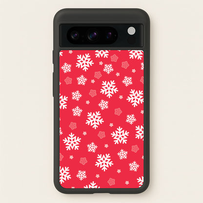 Red Snow Pattern  - Christmas Patterns Phone Case for Google Pixel 8 Pro