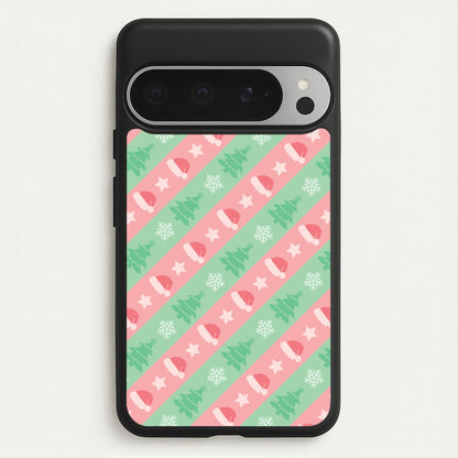 Hats And Trees Pattern  - Christmas Patterns Phone Case for Google Pixel 9 Pro XL