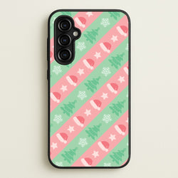 Hats And Trees Pattern  - Christmas Patterns Phone Case for Galaxy A54