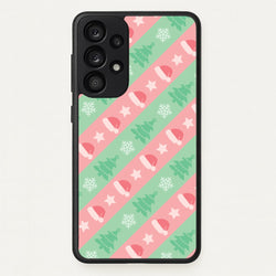 Hats And Trees Pattern  - Christmas Patterns Phone Case for Galaxy A53