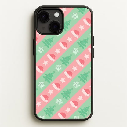 Hats And Trees Pattern  - Christmas Patterns Phone Case for iPhone 13 Mini