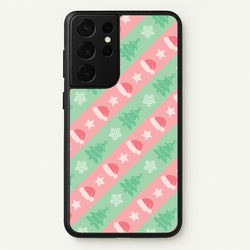 Hats And Trees Pattern  - Christmas Patterns Phone Case for Galaxy S21 Ultra