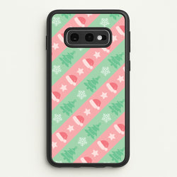 Hats And Trees Pattern  - Christmas Patterns Phone Case for Galaxy S10e