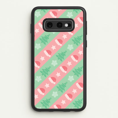 Hats And Trees Pattern  - Christmas Patterns Phone Case for Galaxy S10e