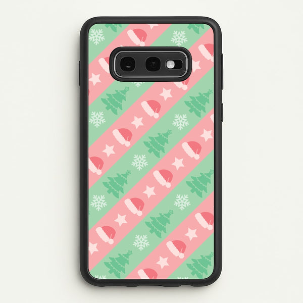 Hats And Trees Pattern  - Christmas Patterns Phone Case for Galaxy S10e