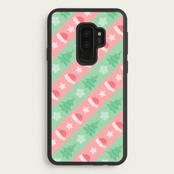 Hats And Trees Pattern  - Christmas Patterns Phone Case for Galaxy S9 Plus