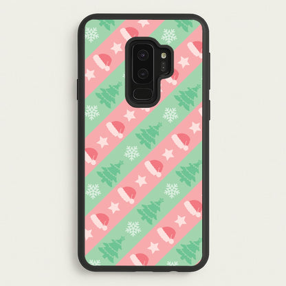 Hats And Trees Pattern  - Christmas Patterns Phone Case for Galaxy S9 Plus