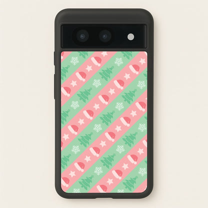 Hats And Trees Pattern  - Christmas Patterns Phone Case for Google Pixel 8a