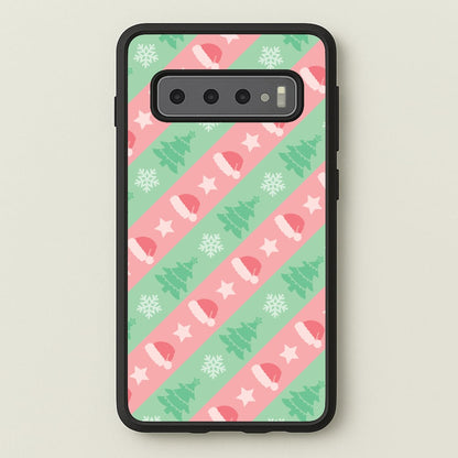 Hats And Trees Pattern  - Christmas Patterns Phone Case for Galaxy S10 Plus