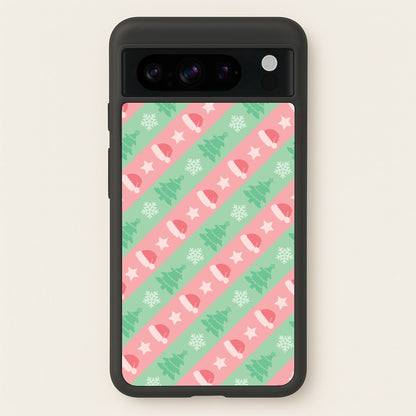 Hats And Trees Pattern  - Christmas Patterns Phone Case for Google Pixel 8 Pro