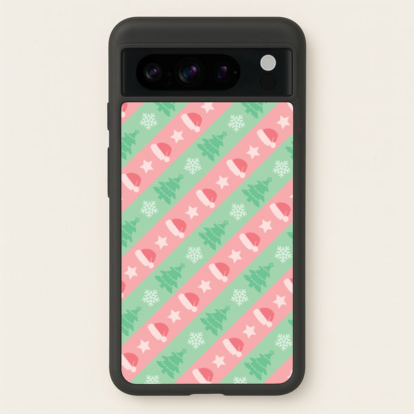 Hats And Trees Pattern  - Christmas Patterns Phone Case for Google Pixel 8 Pro
