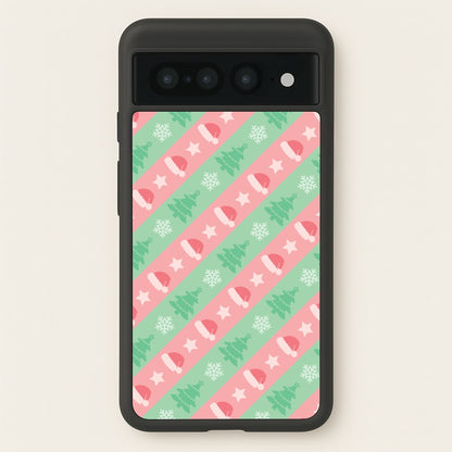 Hats And Trees Pattern  - Christmas Patterns Phone Case for Google Pixel 7 Pro
