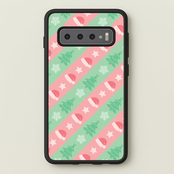Hats And Trees Pattern  - Christmas Patterns Phone Case for Galaxy S10