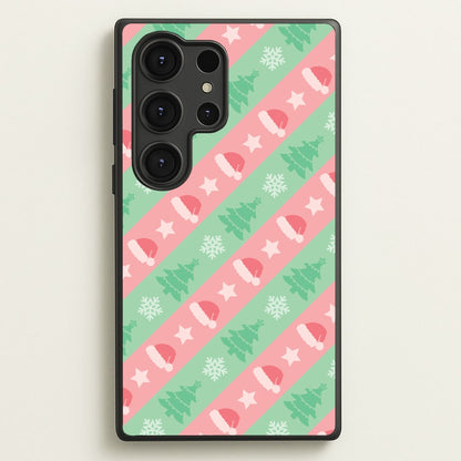 Hats And Trees Pattern  - Christmas Patterns Phone Case for Galaxy S25 Ultra