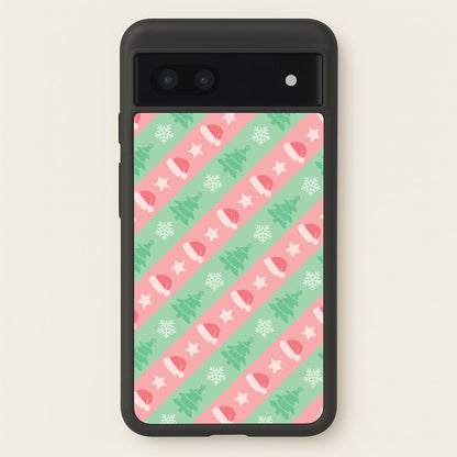 Hats And Trees Pattern  - Christmas Patterns Phone Case for Google Pixel 6a