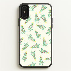 Wiry Tree Pattern  - Christmas Patterns Phone Case for iPhone XS Max