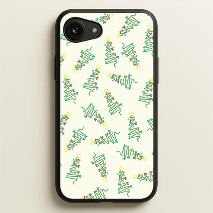 Wiry Tree Pattern  - Christmas Patterns Phone Case for iPhone 16e