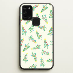 Wiry Tree Pattern  - Christmas Patterns Phone Case for Galaxy A21s