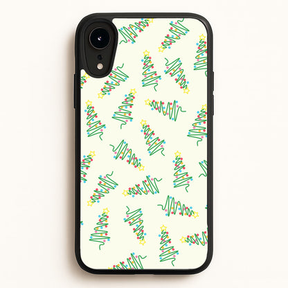 Wiry Tree Pattern  - Christmas Patterns Phone Case for iPhone XR