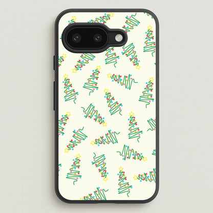 Wiry Tree Pattern  - Christmas Patterns Phone Case for Google Pixel 9a