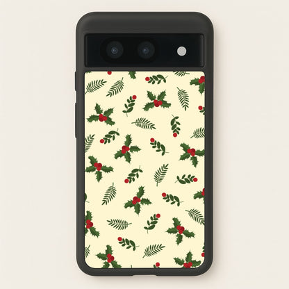 Holly Green Pattern  - Christmas Patterns Phone Case for Google Pixel 8a