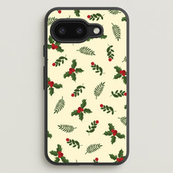 Holly Green Pattern  - Christmas Patterns Phone Case for Google Pixel 9a