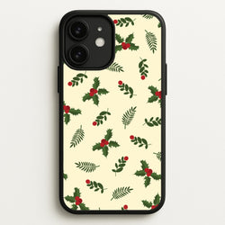 Holly Green Pattern  - Christmas Patterns Phone Case for iPhone 11