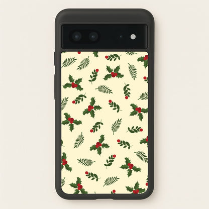 Holly Green Pattern  - Christmas Patterns Phone Case for Google Pixel 7