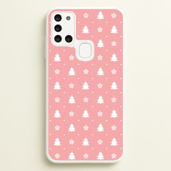 Pink Tree Pattern  - Christmas Patterns Phone Case for Galaxy A21s