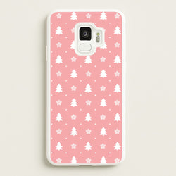 Pink Tree Pattern  - Christmas Patterns Phone Case for Galaxy S9