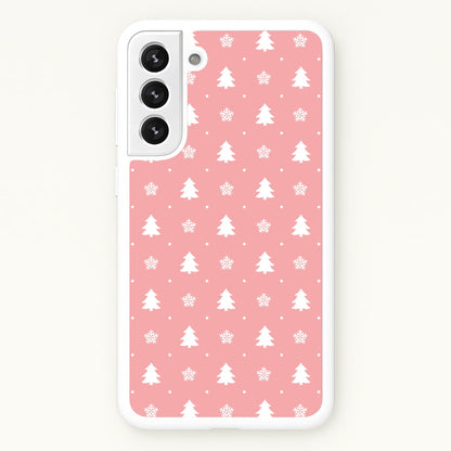 Pink Tree Pattern  - Christmas Patterns Phone Case for Galaxy S22