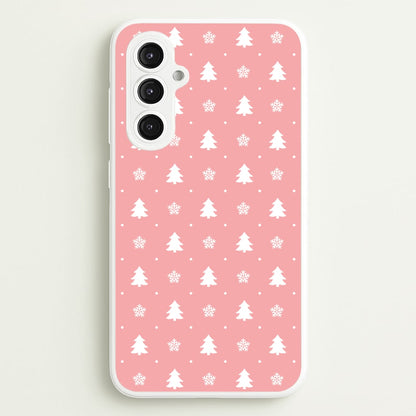 Pink Tree Pattern  - Christmas Patterns Phone Case for Galaxy S23FE