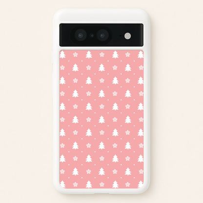 Pink Tree Pattern  - Christmas Patterns Phone Case for Google Pixel 8
