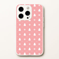 Pink Tree Pattern  - Christmas Patterns Phone Case for iPhone 15 Pro Max