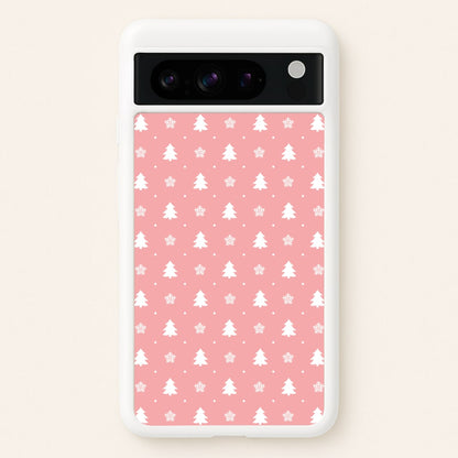 Pink Tree Pattern  - Christmas Patterns Phone Case for Google Pixel 8 Pro