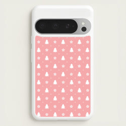 Pink Tree Pattern  - Christmas Patterns Phone Case for Google Pixel 9 Pro XL