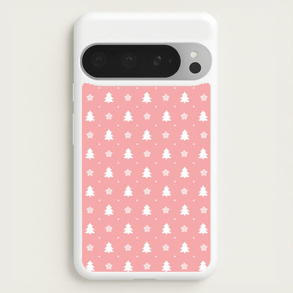 Pink Tree Pattern  - Christmas Patterns Phone Case for Google Pixel 9 Pro XL