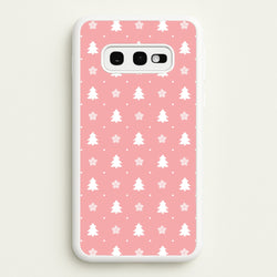 Pink Tree Pattern  - Christmas Patterns Phone Case for Galaxy S10e