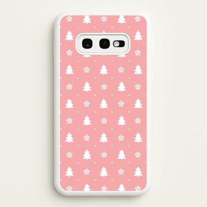 Pink Tree Pattern  - Christmas Patterns Phone Case for Galaxy S10e