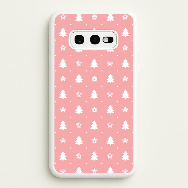 Pink Tree Pattern  - Christmas Patterns Phone Case for Galaxy S10e