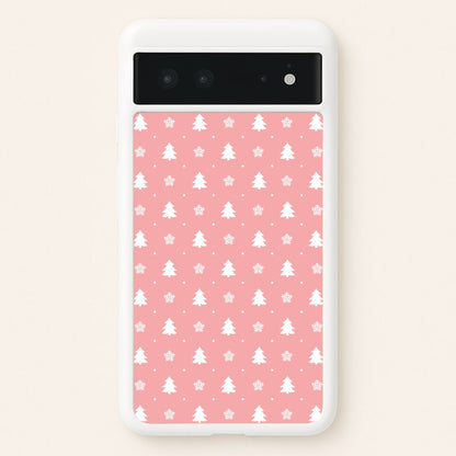 Pink Tree Pattern  - Christmas Patterns Phone Case for Google Pixel 6