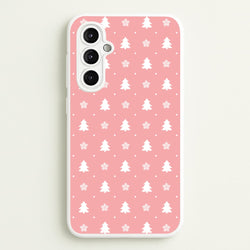 Pink Tree Pattern  - Christmas Patterns Phone Case for Galaxy A14