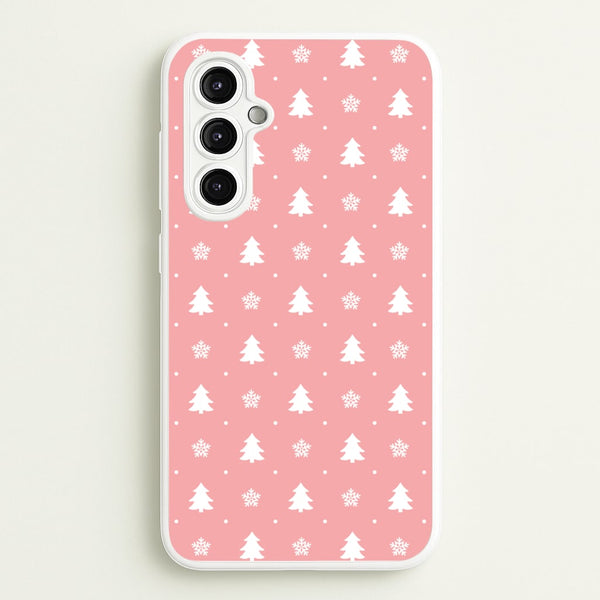 Pink Tree Pattern  - Christmas Patterns Phone Case for Galaxy A14