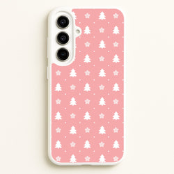 Pink Tree Pattern  - Christmas Patterns Phone Case for Galaxy A56