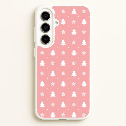 Pink Tree Pattern  - Christmas Patterns Phone Case for Galaxy A56