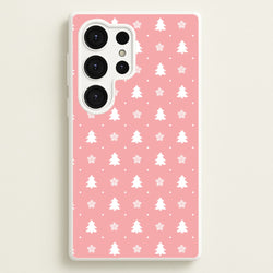 Pink Tree Pattern  - Christmas Patterns Phone Case for Galaxy S25 Ultra