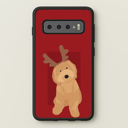 Dog Christmas Ears  - Christmas Animals Phone Case for Galaxy S10