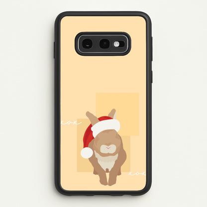 Rabbit Christmas Ears  - Christmas Animals Phone Case for Galaxy S10e