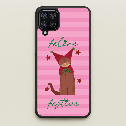 Feline Festive   - Christmas Animals Phone Case for Galaxy A12